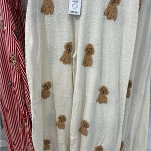 Primark Cream Joggers with Brown Dog Pattern